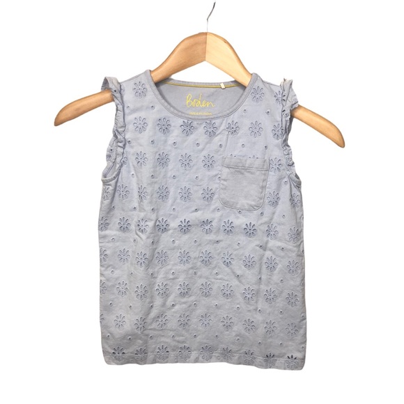 Boden Other - Boden Girl’s Pretty Broderie Top Flutter Sleeve